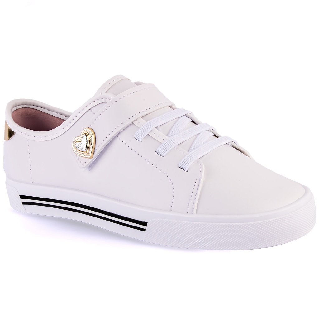 Tênis Molekinha Infantil Menina Calce Fácil Original 2524 Branco