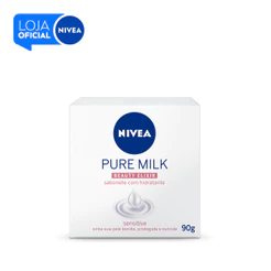 NIVEA Sabonete em Barra Pure Milk Sensitive 90g