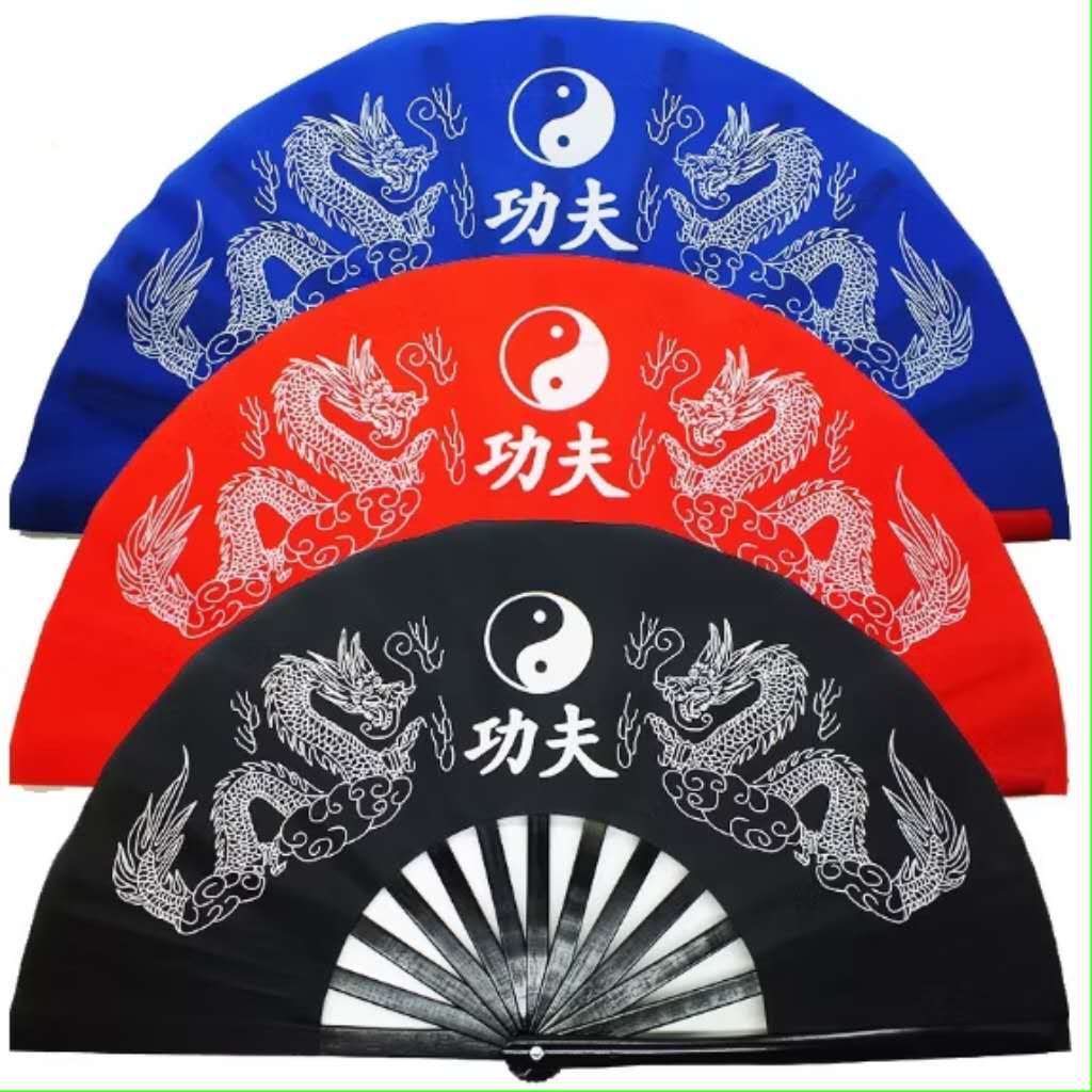 Leque Oriental Grande Dragão Kung Fu Tai Chi Chuan Dança