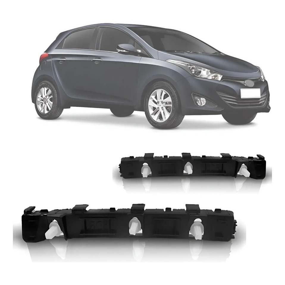 Par Suporte Guia Parachoque Traseiro Hb20 Hatch 2013 A 2019