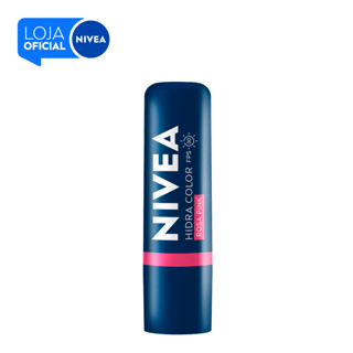 NIVEA Hidratante Labial Hidra Color 2 em 1 Rosa Pink 4,8g em Oferta na Shopee