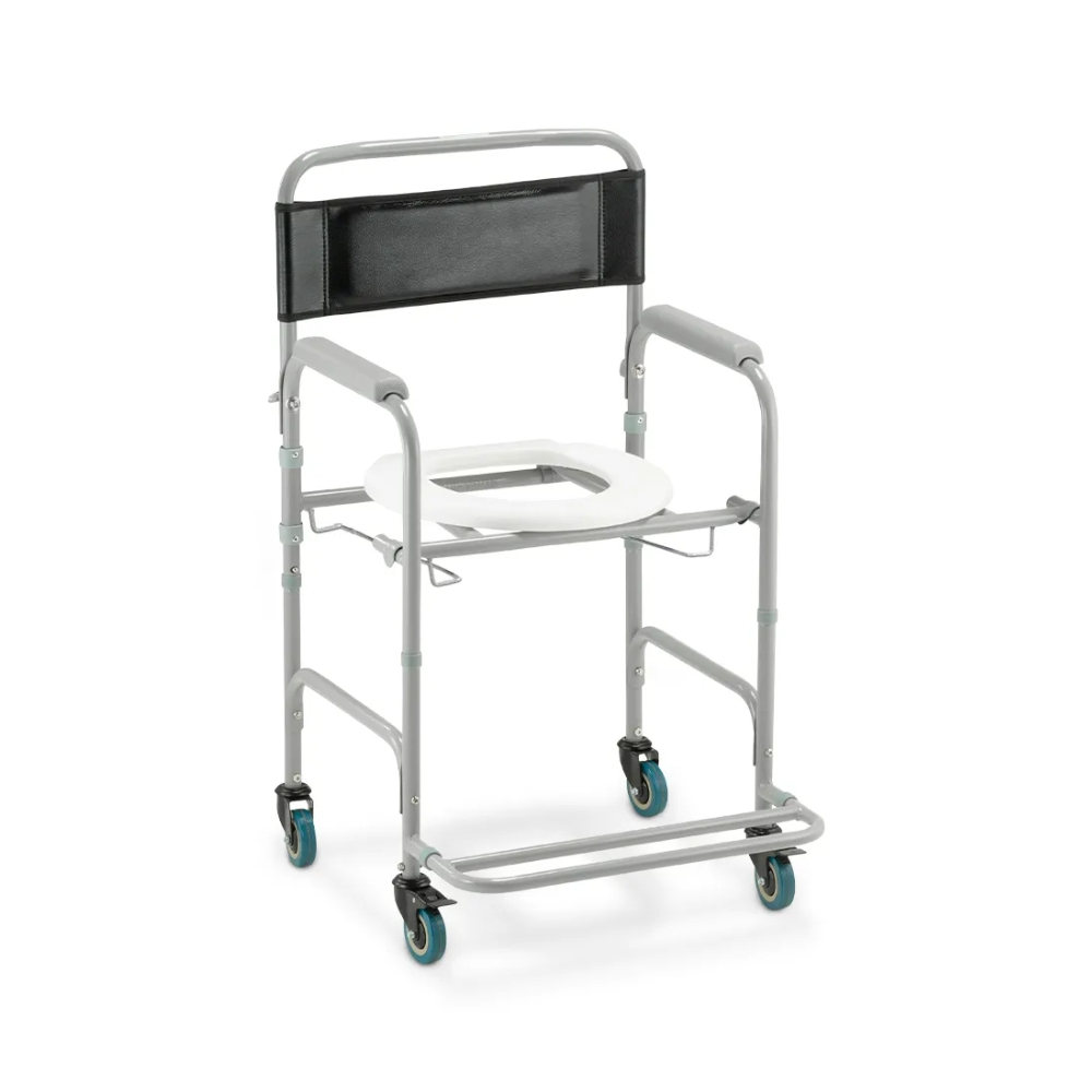 Cadeira de Banho higiênica idoso Dobrável D30 Dellamed Até 100kg Estrutura Reforçada 2x1 banho