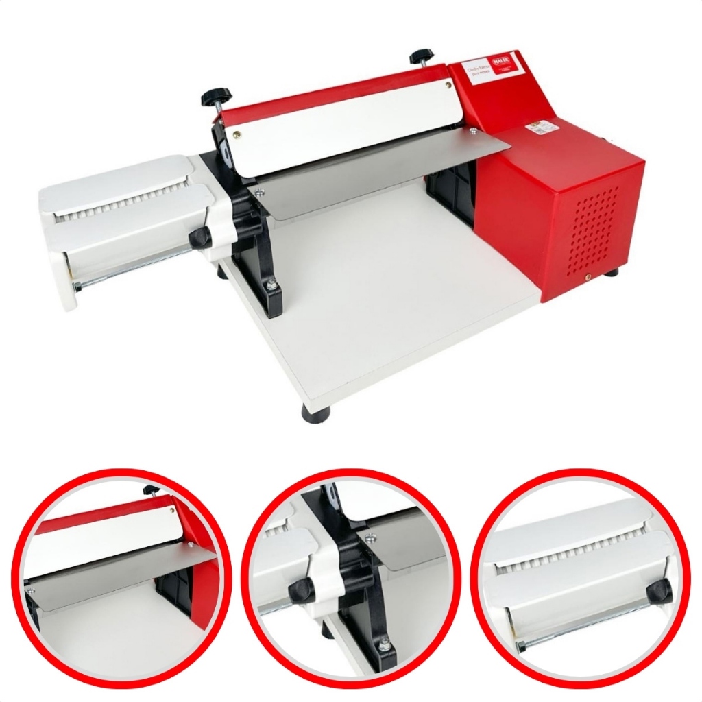 Imagem Cilindro Elétrico Massas Máquina Fazer Macarrão Malta Laminador Talharim Espaguete Pão Pastel Pizza