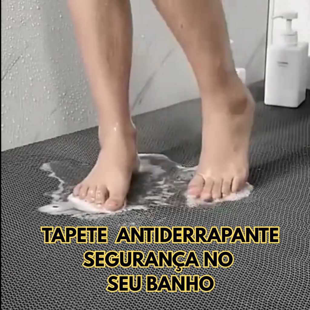 Tapete Banheiro Antiderrapante Box Banheiro Retangular Antiderrapante Piscina, Lavanderia, Cozinha