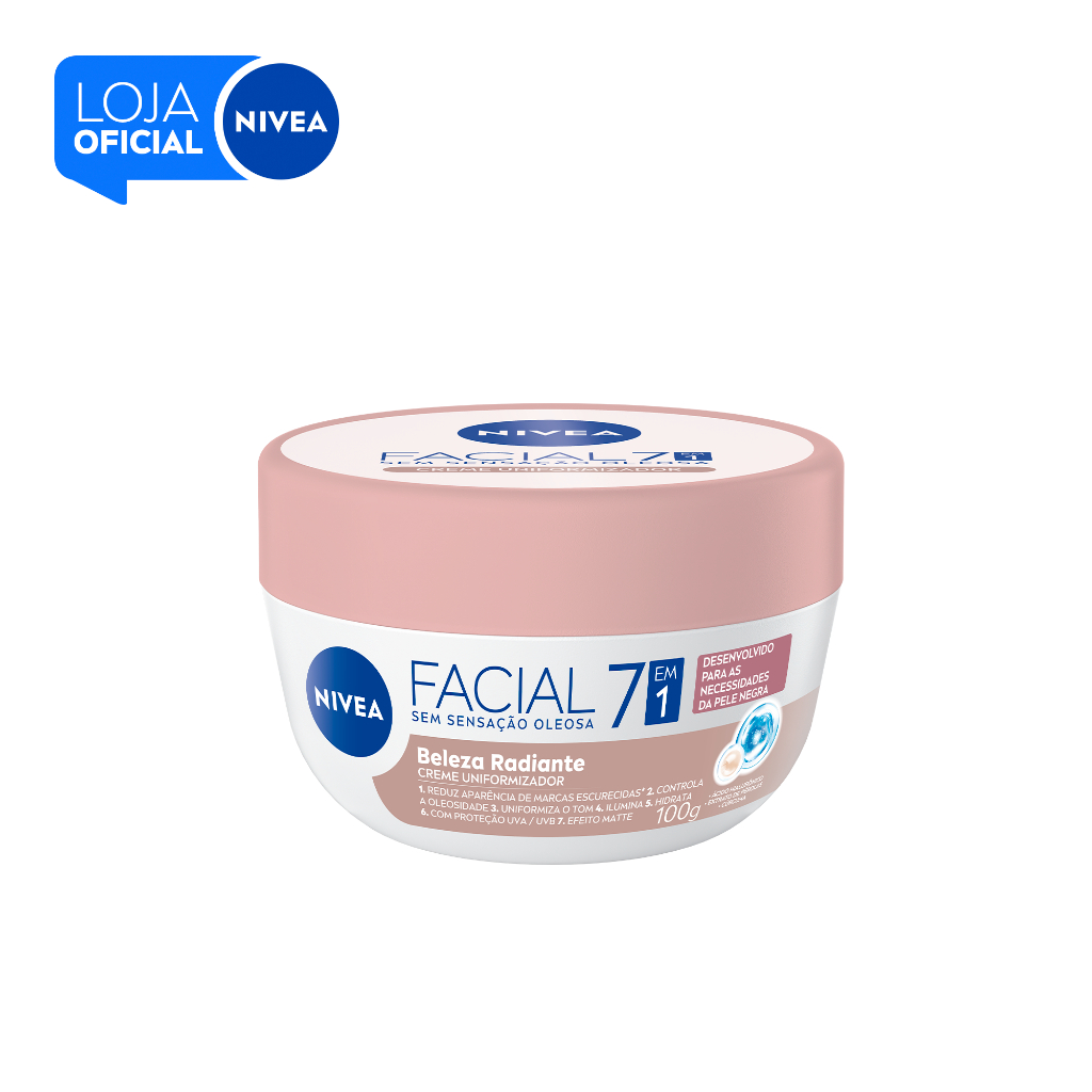 NIVEA Hidratante Facial Beleza Radiante 7 em 1 100g