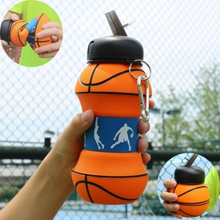 Garrafa Silicone Retrátil Dobrável Portátil Bolas De Futebol garrafa de Esportes 550ml em Oferta na Shopee