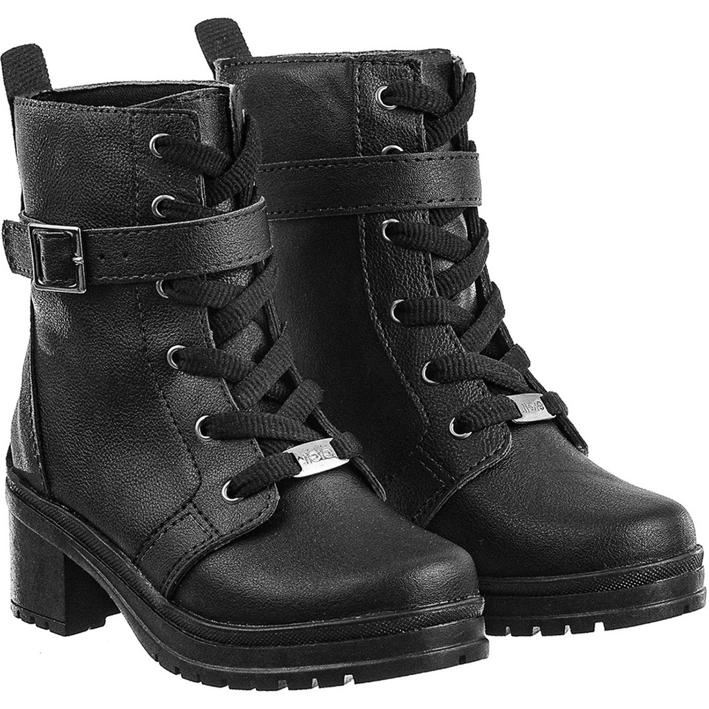 Bota Infantil GiGiL Teen Feminina Coturno Blogueira Plataforma Saltinho Baixo Grosso Confortavel em Oferta na Shopee