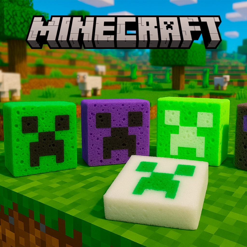 Esponja Cubo Verde M Craft Infantil Diversão no Banho | Kit Presente Criativo Kids em Oferta na Shopee