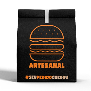 Saco Kraft Preto Delivery SOS Grande 31x24x14 Restaurante, Hamburguerias, Lanchonetes em Oferta na Shopee