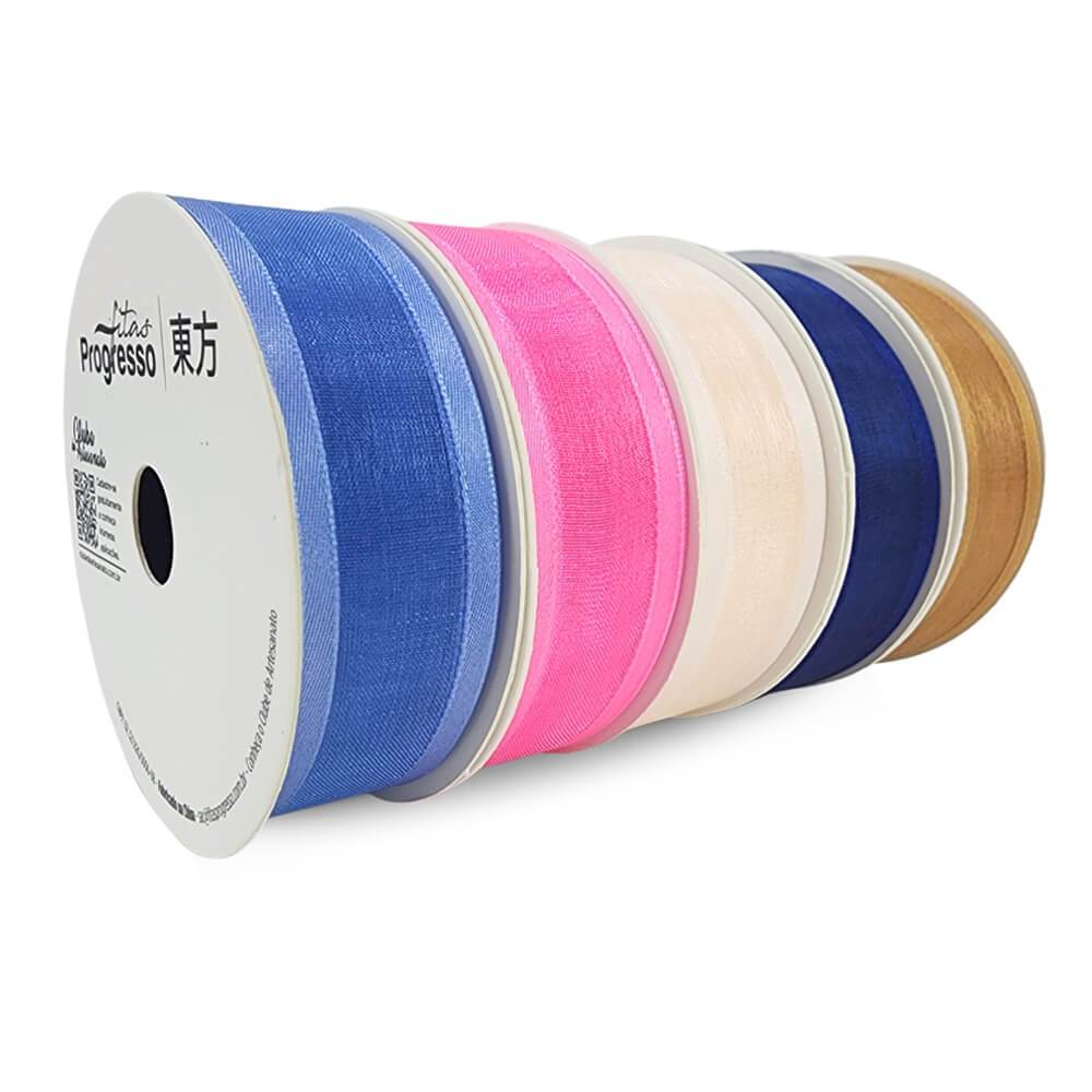 Fita Voal c/ Cetim ZC 22mm Progresso N°5 10m - Novo Modelo