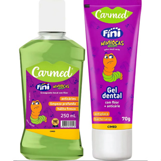 Kit Pasta De Dente E Enxaguante Bucal Fini Minhocas Carmed em Oferta na Shopee
