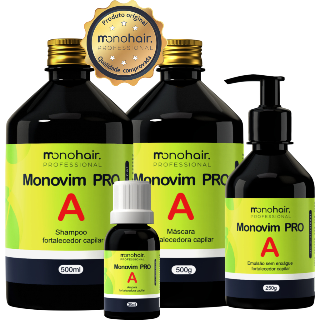 5 Kits Monovim Pro A Original Crescimento Capilar Acelerado - Autorizado pela Anvisa