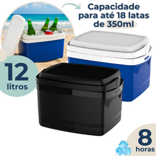 Caixa Térmica Cooler 12 Litros Preto Médio Com Alça Soprano em Oferta na Shopee