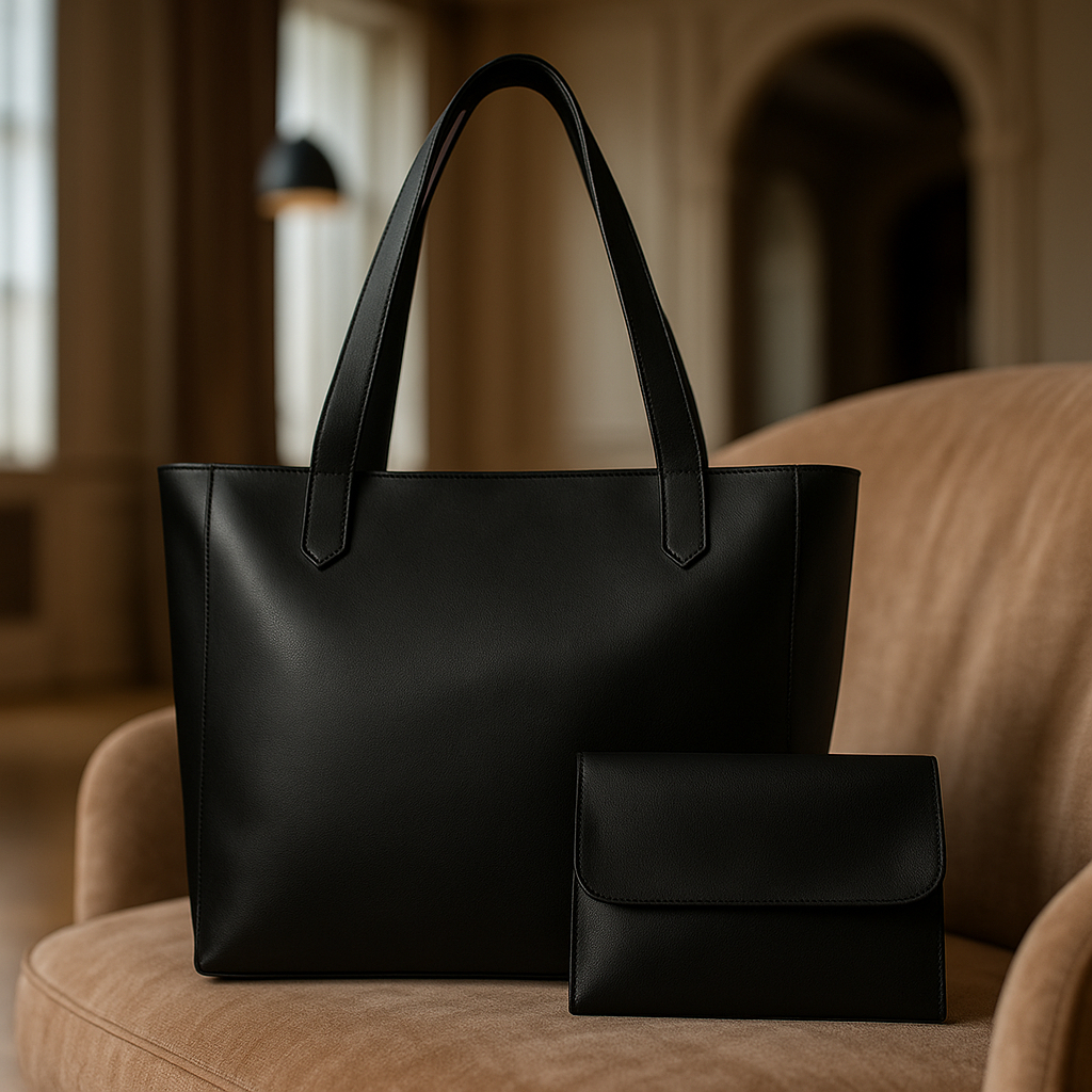 Kit Bolsa Feminina de Ombro Sacola Grande com Carteira Executiva Versátil ParaTrabalho Faculdade e Dia a dia