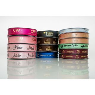 70 metros Fita de cetim 15 mm - Personalizada com seu Logo/frase em Oferta na Shopee