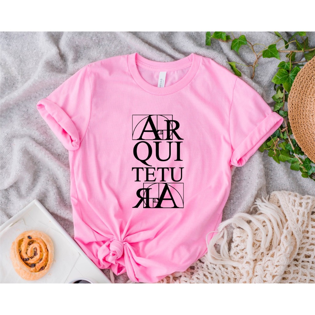 Blusa T-shirt Feminina Arquitetura Rosa