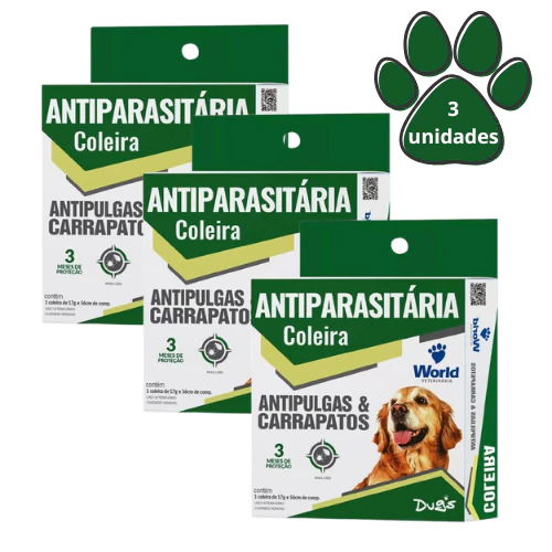 Proteja seu cão! Coleira Antipulgas R$ 13,90 🐾