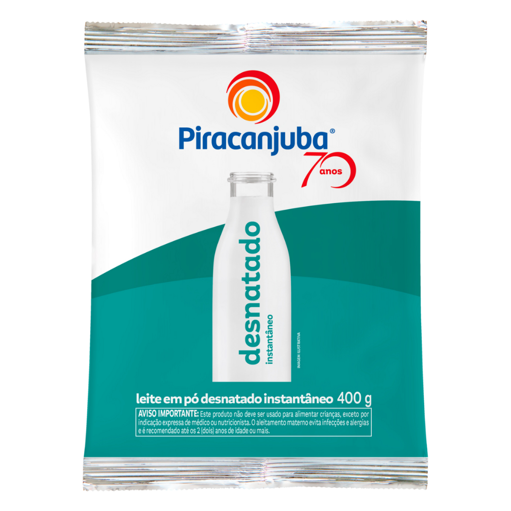 Leite em Po Desnatado Instantaneo Piracanjuba 400g em Oferta na Shopee