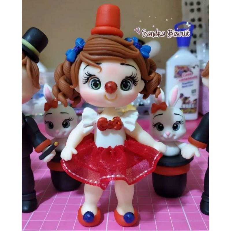 Bonecos circo kit 20 unidades de biscuit