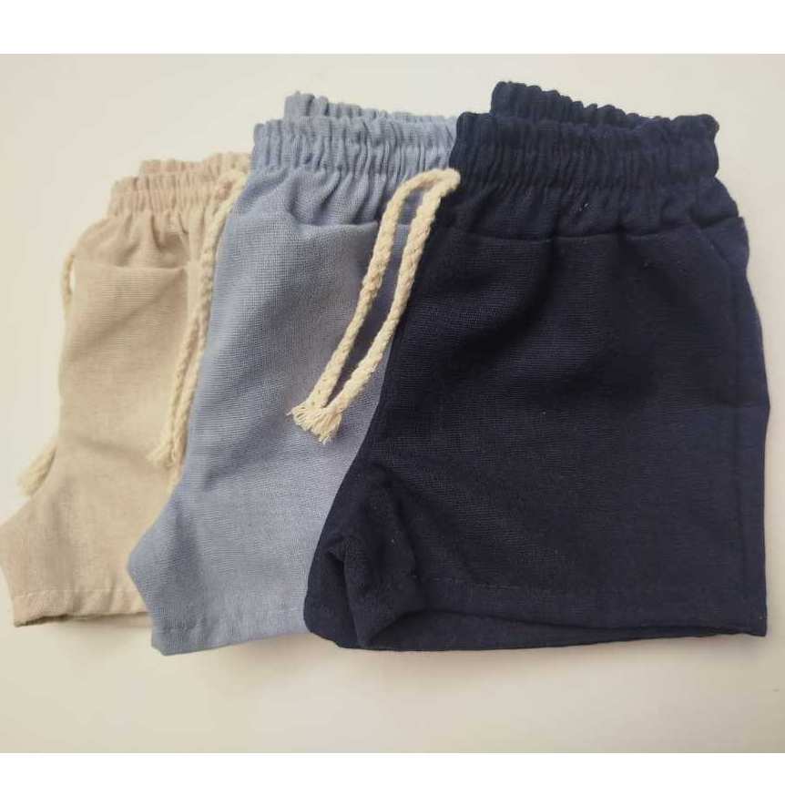 Kit c/4 Short Infantil - Tecido Linho Moda kids**& em Oferta na Shopee