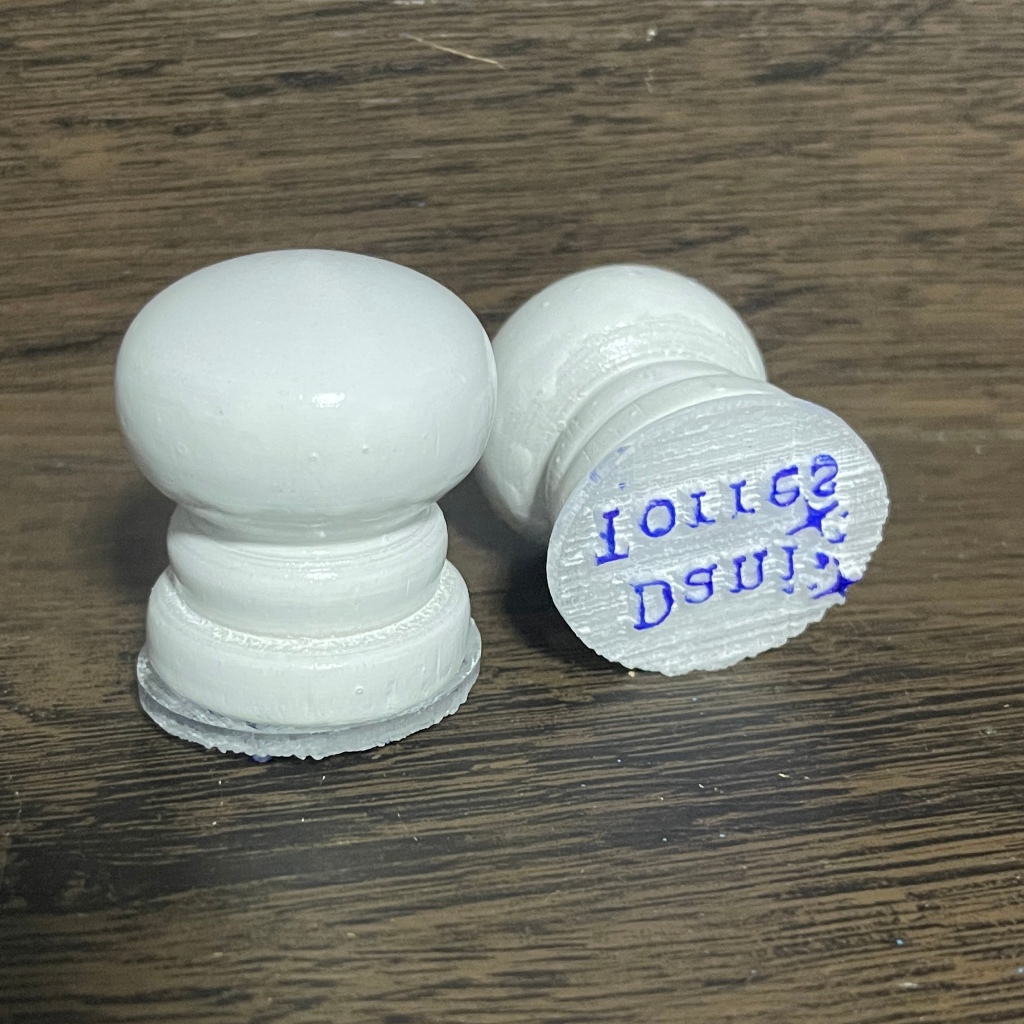 Carimbo de Acrílico Rígido para Carimbar Cerâmica / Argila / Sabonete - Gravação Personalizada a Laser