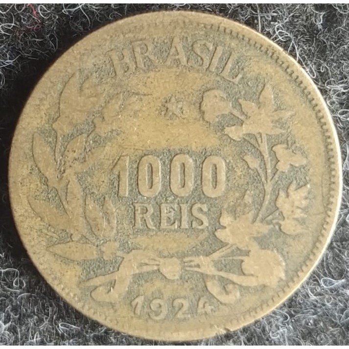JR-965 Moeda 1000 Réis 1924  (Mocinha)