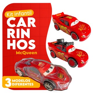 Carrinho Relâmpago MacQueen Cross Country Esportivo Carros McQueen Luz LED Som Brinquedo Infantil