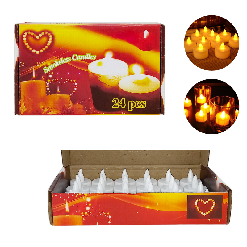 Kit 24 Mini Vela Eletrônica Led Decorativa