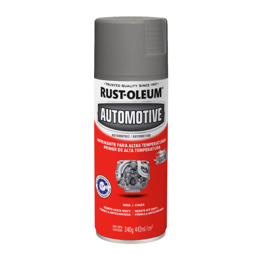Spray Automotivo Primer para Alta Temperatura Cinza 340g Rust-Oleum