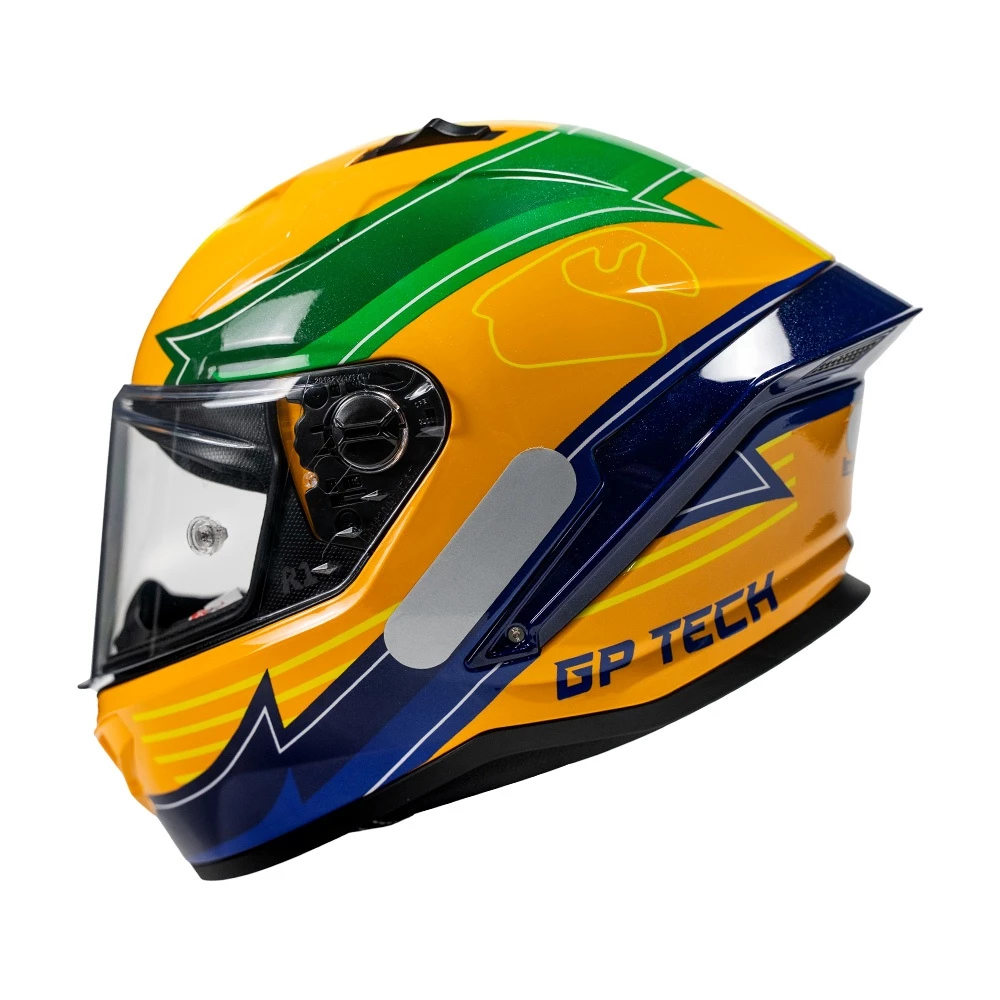 Capacete GP Tech Pilot GP Circuit Países Viseira Solar Interna Esportivo Proteção Segurança Moto