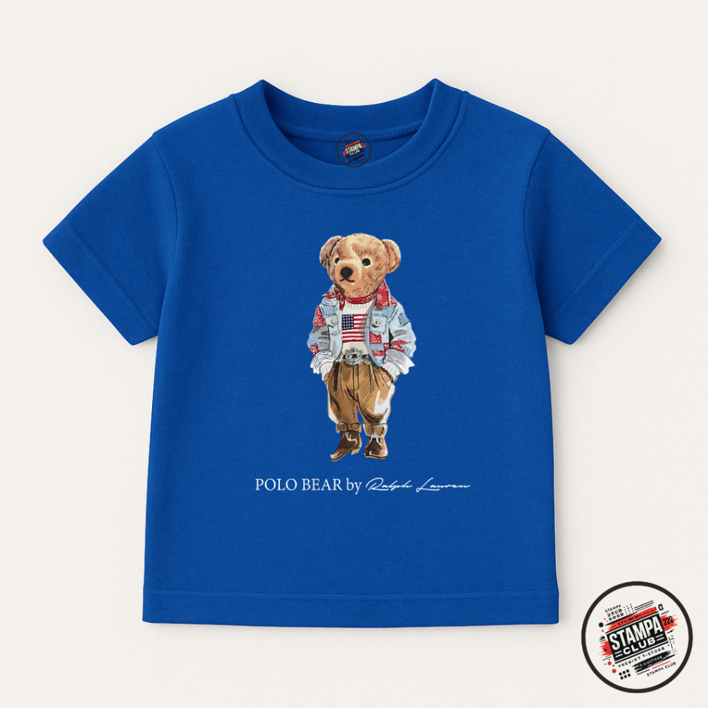 Camisa Camiseta Infantil Bear USA Style Estilosa em Oferta na Shopee