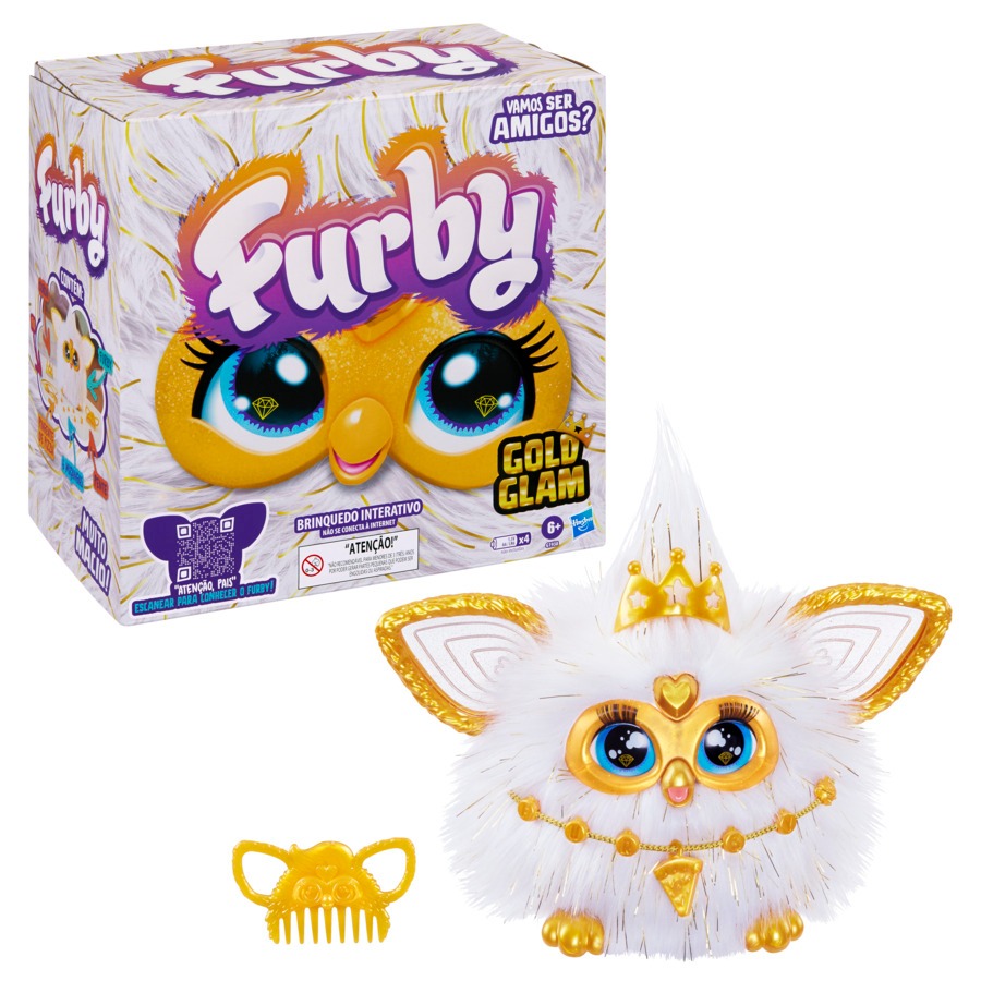 Pelúcia Interativa Furby Golden Glam - Hasbro G1938