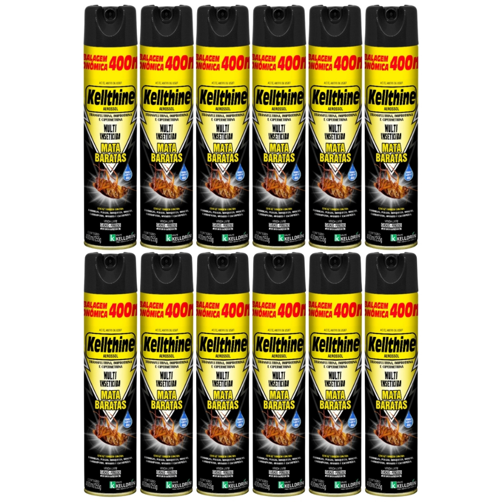 Multi Inseticida Mata Baratas Mosquitos Insetos 400ml 12un