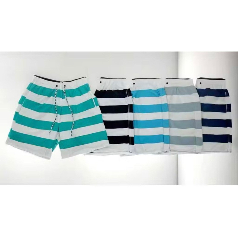 KIT 2- BERMUDA Tactel Listrado Grosso Masculino Mauricinho Adulto Surf Praia Secagem Rápida Academia