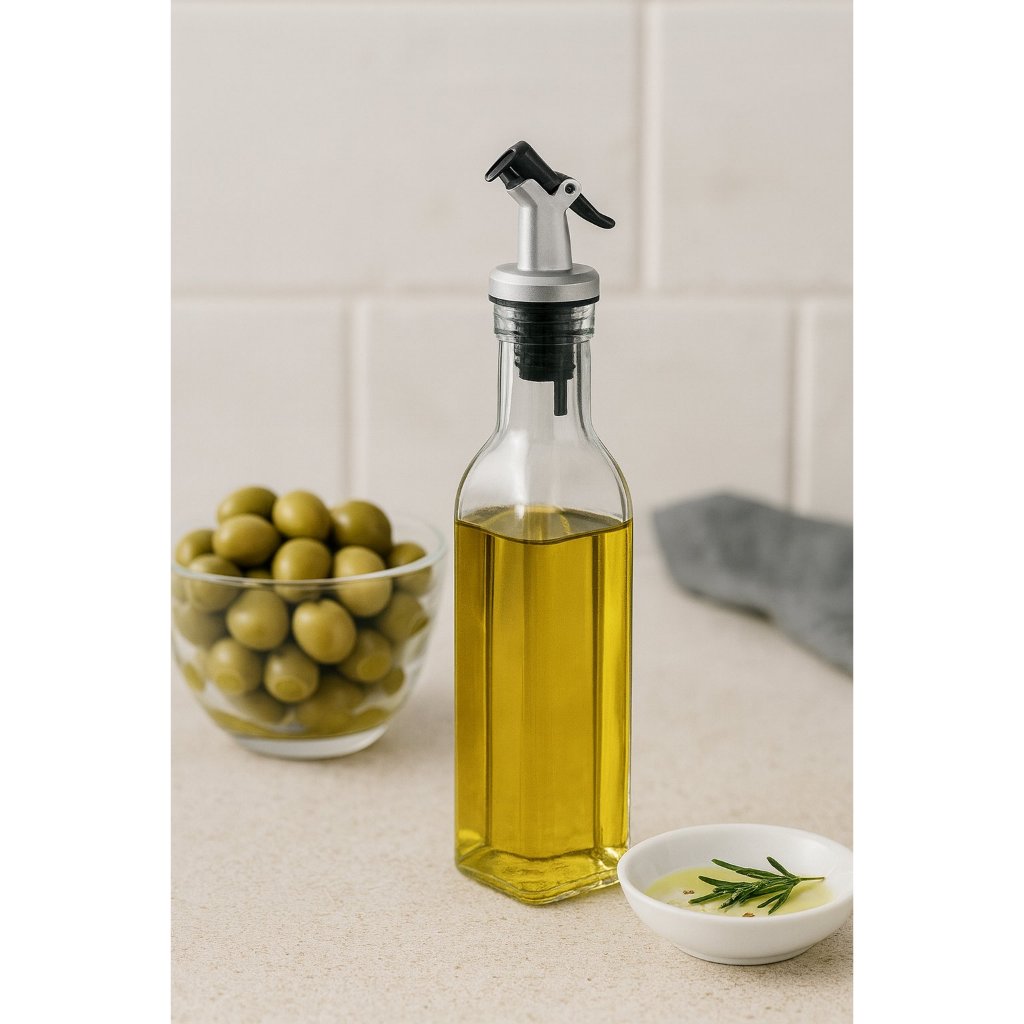 1 Ou 2 Galheteiro De Vidro 250ml Porta Azeite Óleo Shoyu Com Bico Dosador Conjunto Porta Condimento