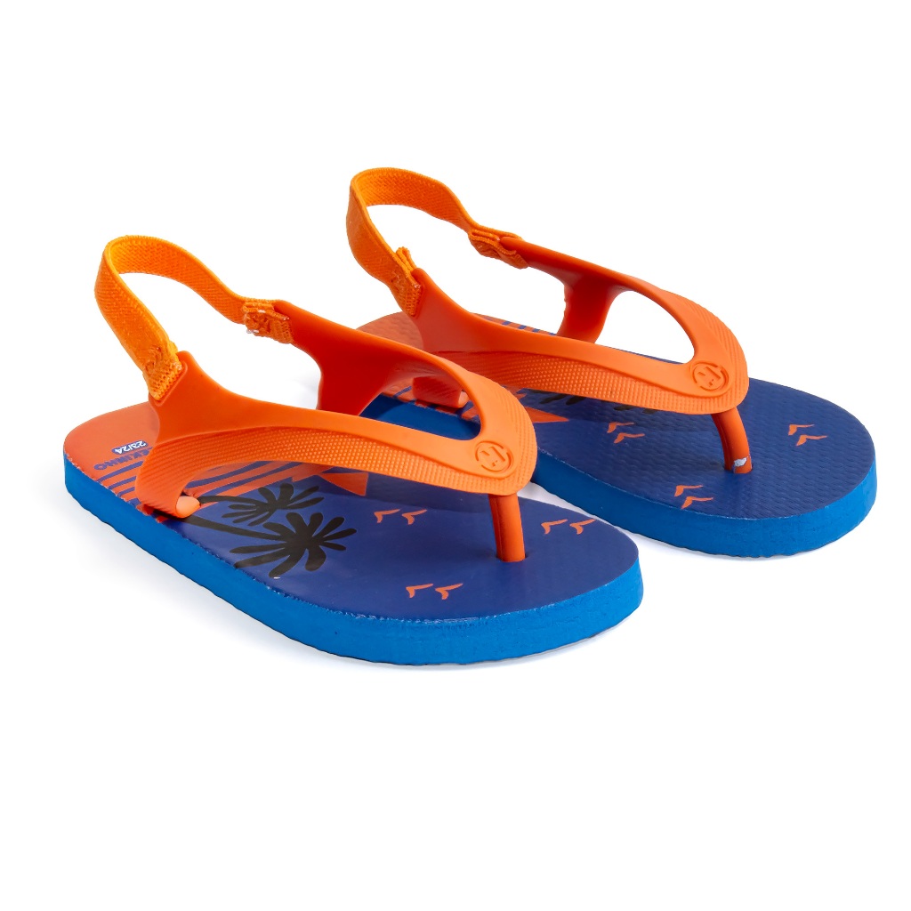 Detalhes do Chinelo Molekinho Bebê Menino Sandália Calce Fácil 2644-200 Azul e Laranja