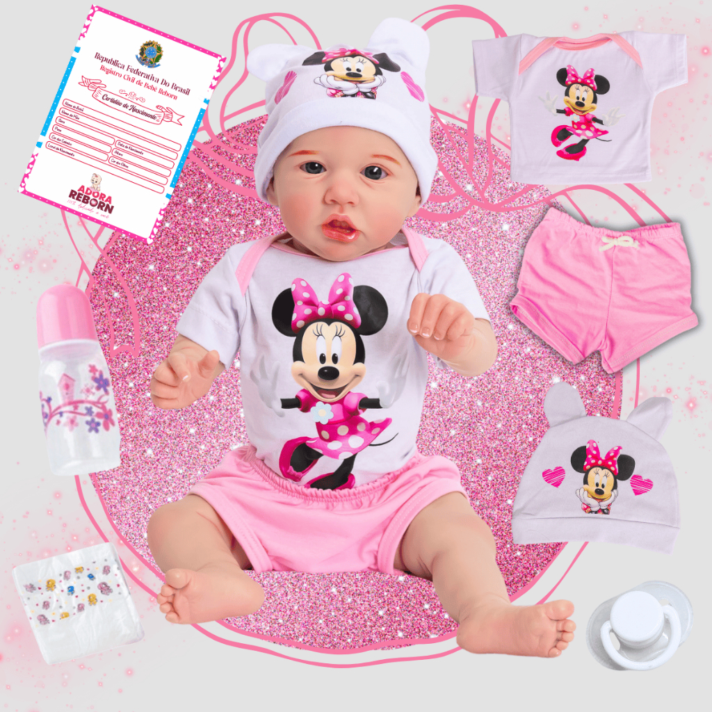 Bebê Reborn Boneca Realista Saskia Minnie Recém-Nascida Corpinho Silicone Envio Imediato Promoção em Oferta na Shopee