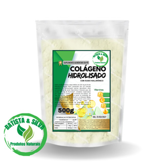 Colágeno Hidrolisado 500g - Rico em Vitaminas A, C, D, E em Oferta na Shopee