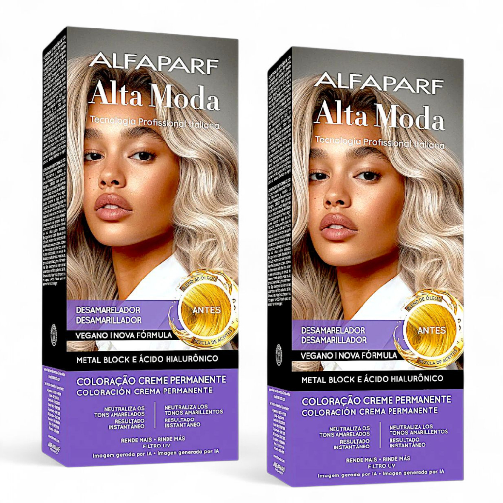 Kit Alta Moda Desamarelador Tratamento Matizador (2 unidades) Alfaparf