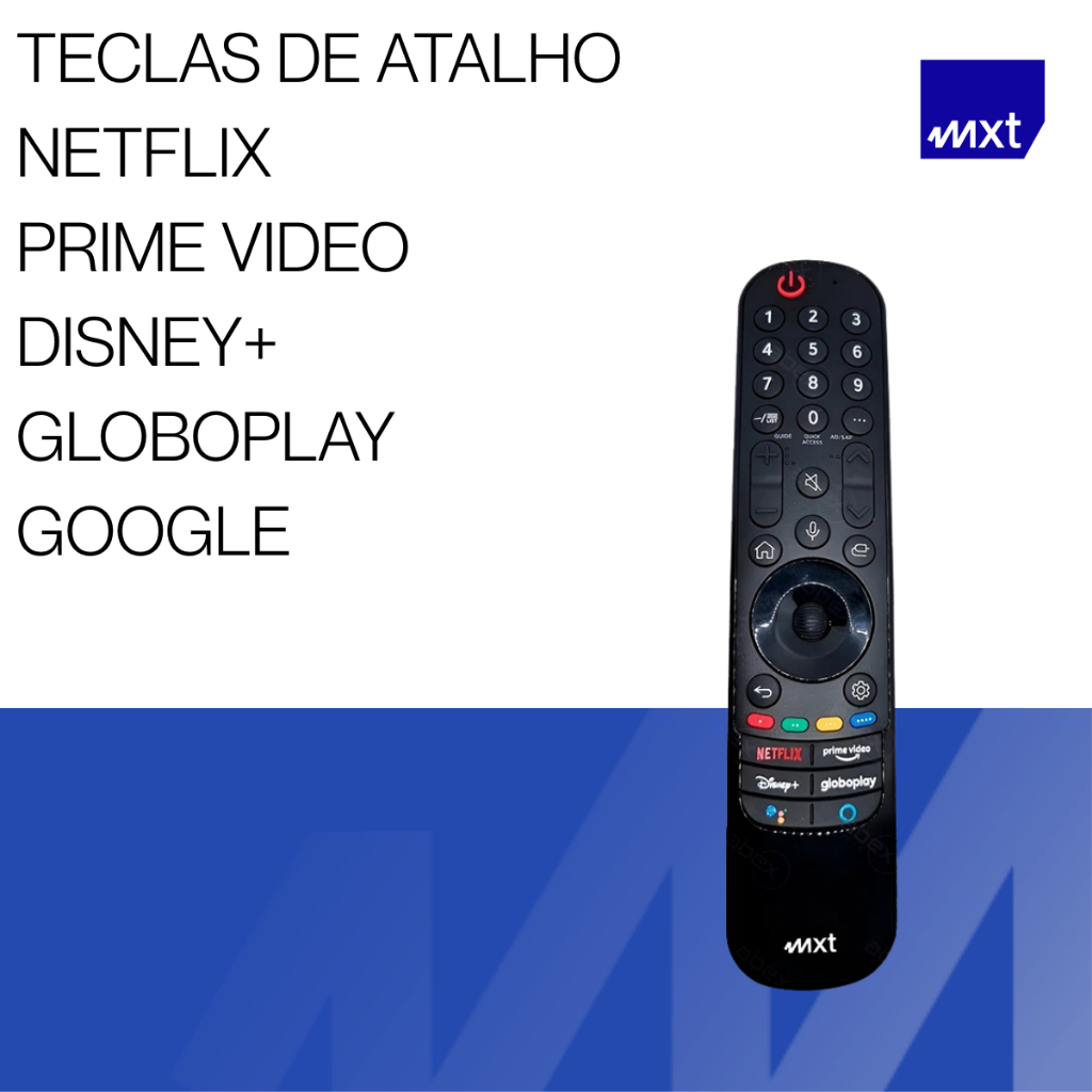 Controle Smart Magic TV LG Voice MXT C01399 AKB76036503 Comando de Voz Netflix Prime Video Disney+ GloboPlay · foto 2