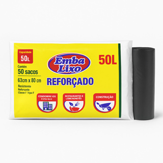 Sacos de Lixo Embalixo 50 Litros Reforçado (50 unidades) preto em Oferta na Shopee