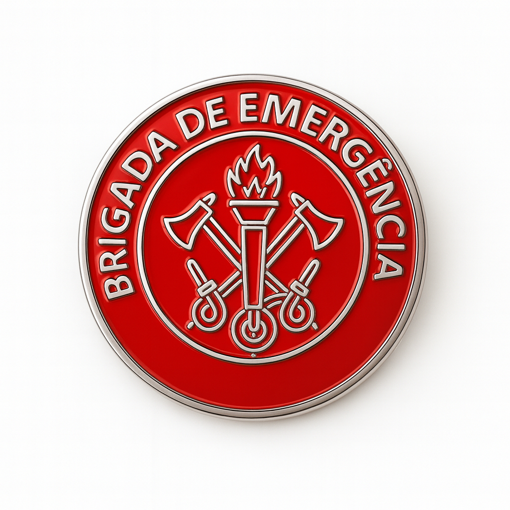 Boton Broche Pin Brigada De Emergência/Incêndio 30 mm ou 20 mm- 5und
