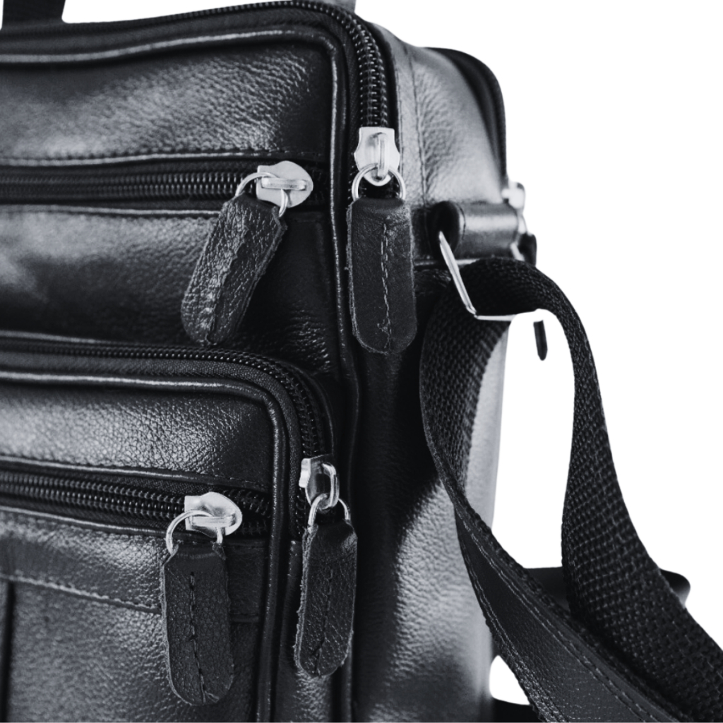 Bolsa Transversal Unissex Couro Legítimo – Pasta Carteiro com Porta Moedas Grátis 014