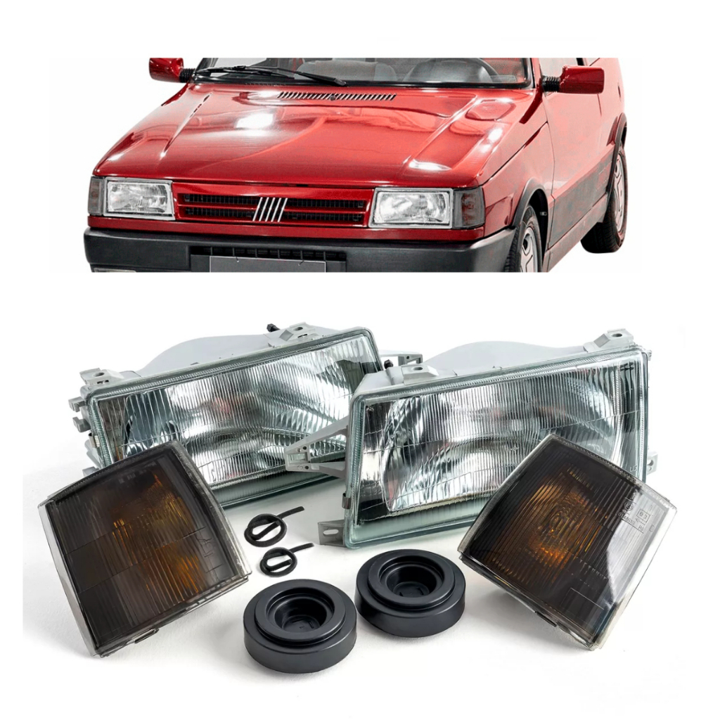 Par Farol VIDRO + Pisca Fume Uno 91 A 96 97 98 99 2000 A 04 em Oferta na Shopee