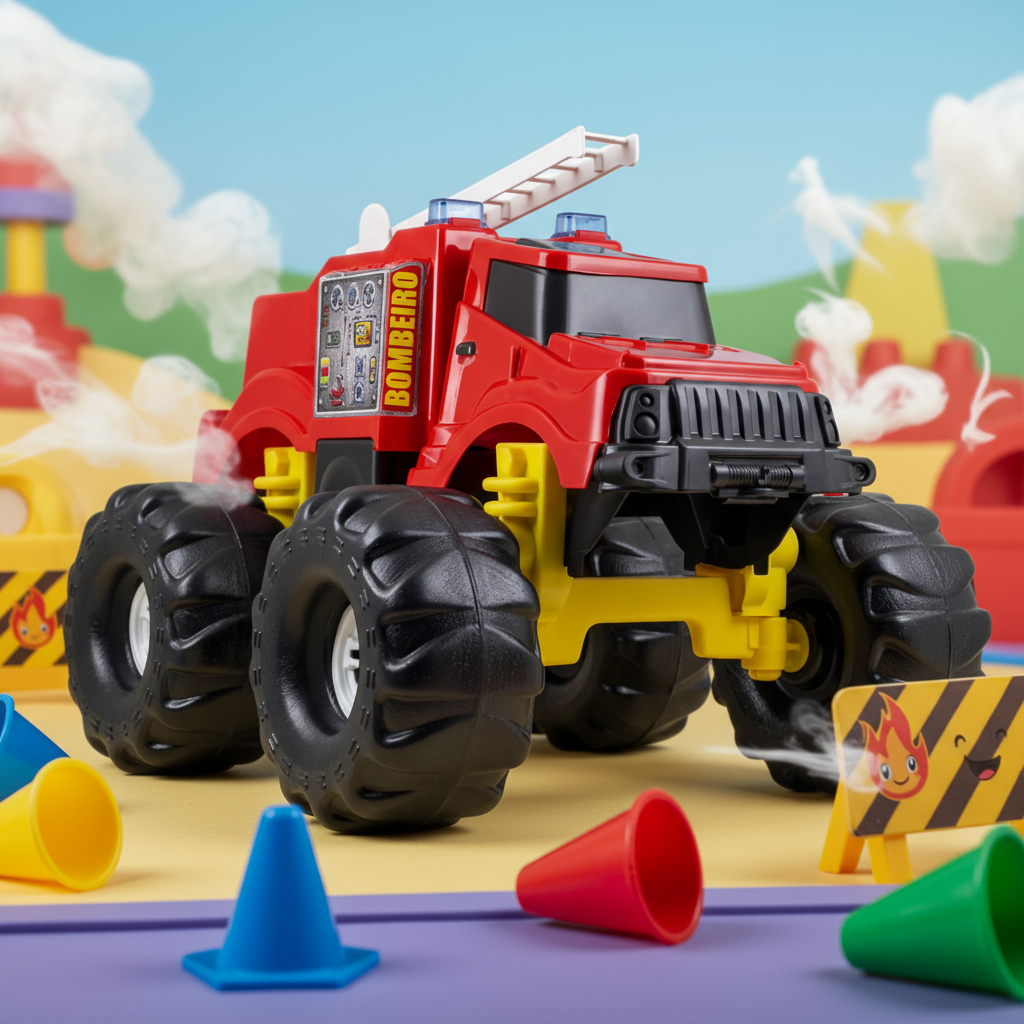 Carrinho Grande Caminhão Bombeiro Extreme Infantil | Monster Truck | Cert. Inmetro | QUEEN SHOP em Oferta na Shopee