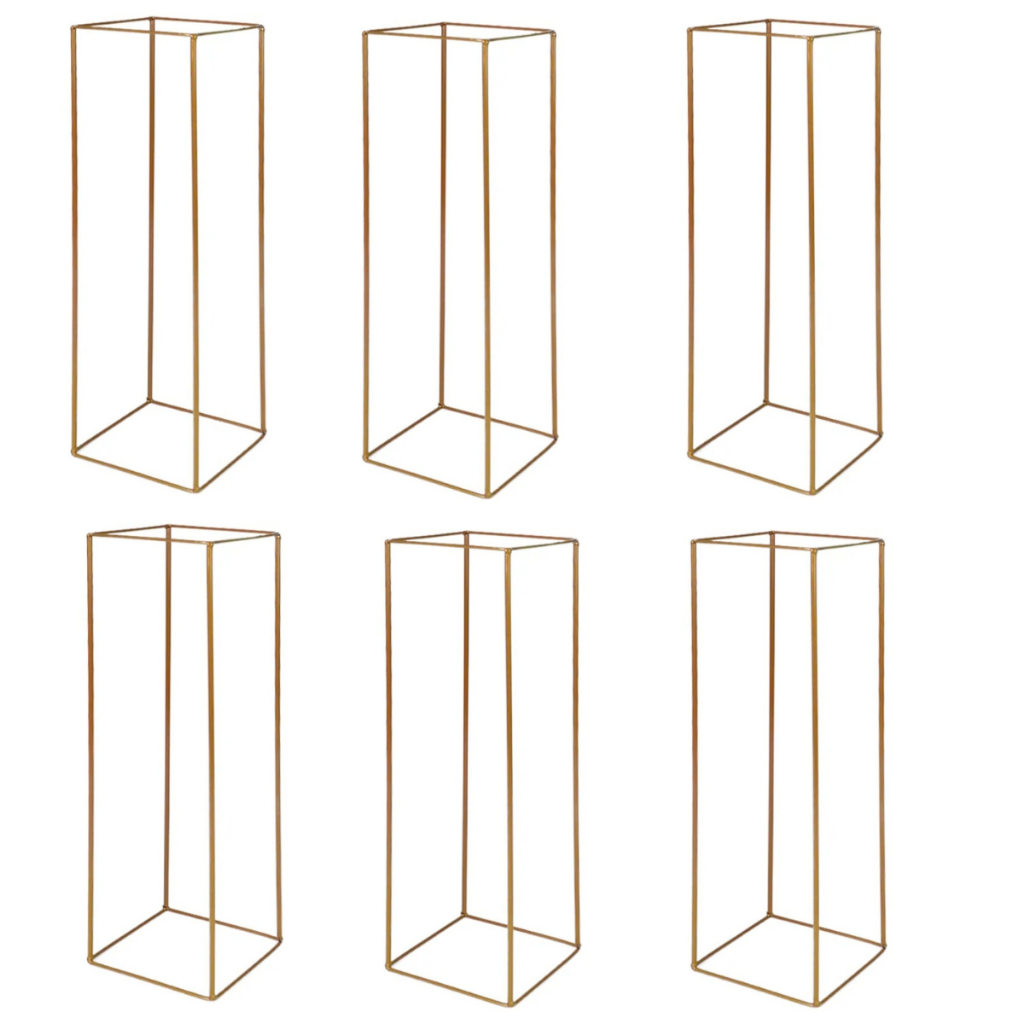 Centro De Mesa 40 ALTURA Kit Com 6 Colunas Em Ferro Para Festa E Decoração 40 ALTURA X 12X12 em Oferta na Shopee