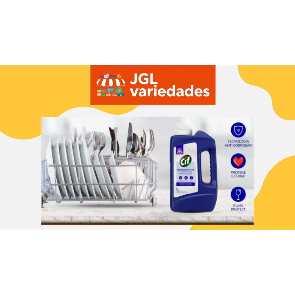 Detergente Cif Pó 1kg Máquina Louça - “Queima de Estoque Abril" em Oferta na Shopee