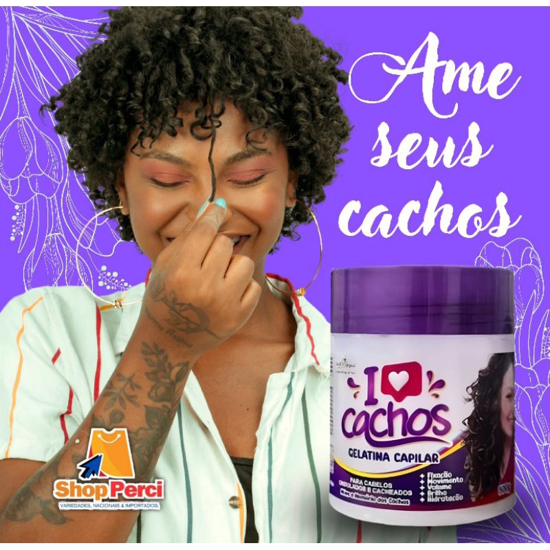 Gelatina Capilar I Love Cachos 💜✨ Bell Corpus 500g | Low Poo, finalização, fitagem, day after, transição capilar.