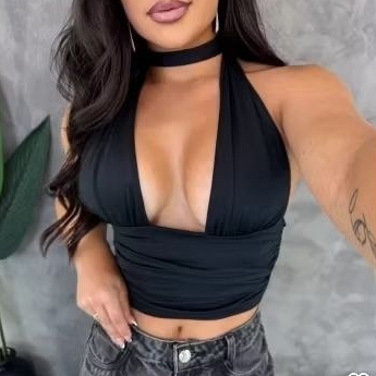 Cropped multiformas alcinha modinha moda feminina blogueira tendência costa nua alça top gringa suplex premium