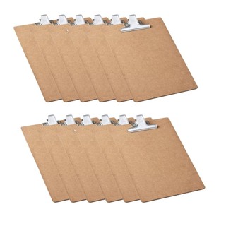Kit Pranchetas de Madeira A4 Ofício Com Prendedor de Metal 34cmx25cm Prancheta Escolar Reforçada